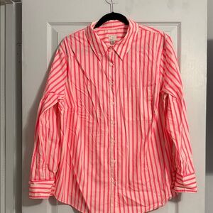 a new day Pink & White Striped Button-Down Shirt